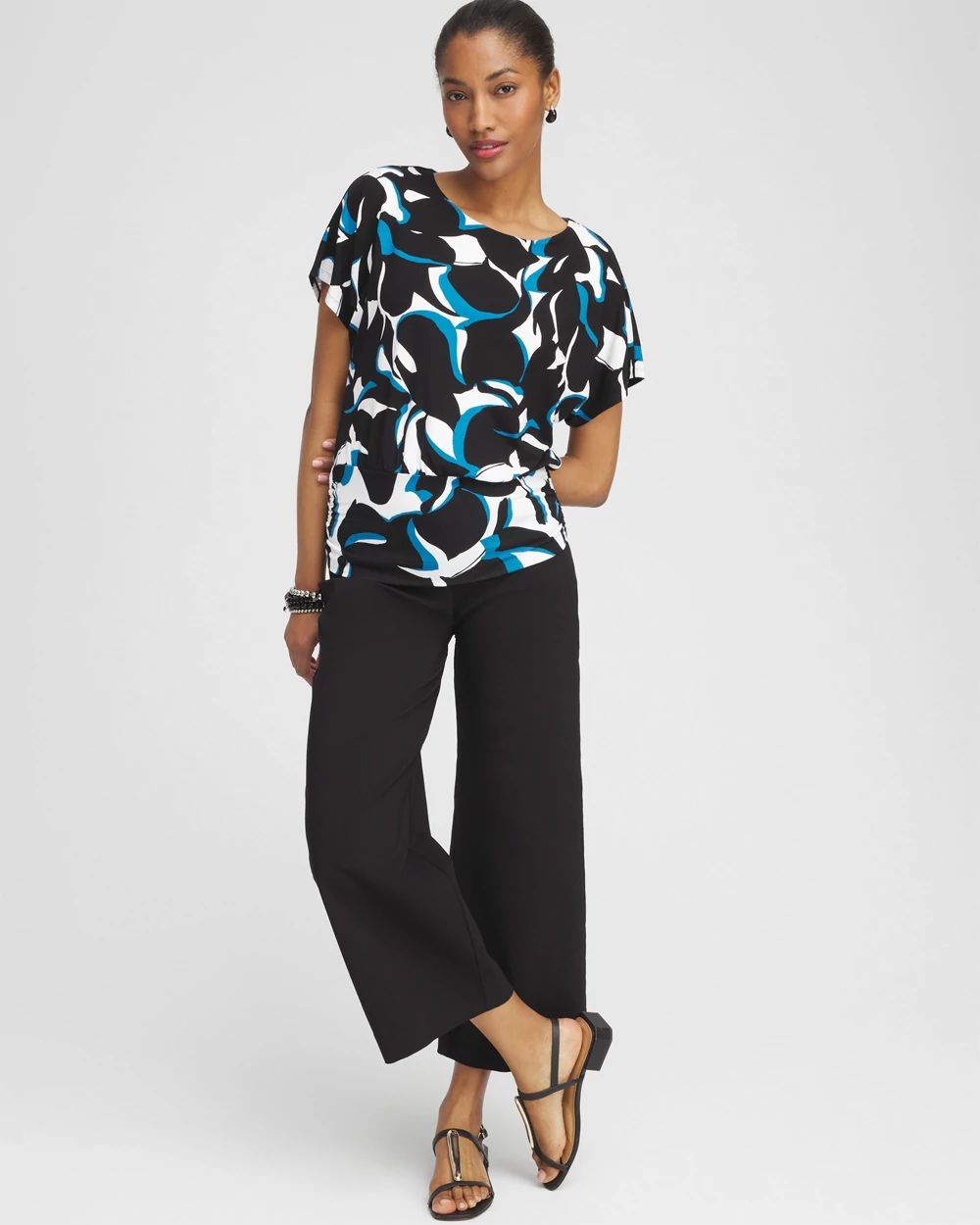 Touch of Cool™ Abstract Banded Hem Top | Chico's